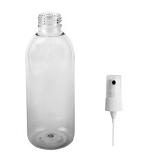 Plastová lahvička čirá s kosmetickým rozprašovačem Tera 300 ml