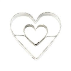 Srdíčko + srdíčko | vykrajovátko se středem