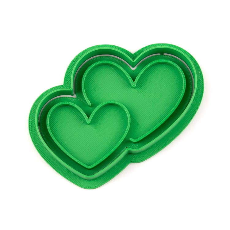 Dvě srdce | dvoudílné vykrajovátko