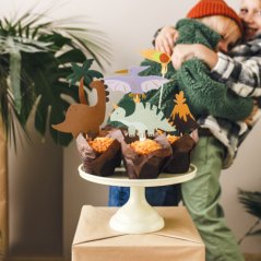 Dinosauři - zápichy na dort, mix, 8-12 cm, 6 ks