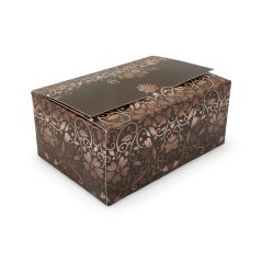 Vánoční krabička "ornamenty" 16x11x7cm