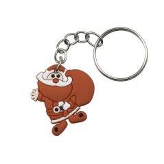 Santa 5 vánoční klíčenka gumová 35 mm