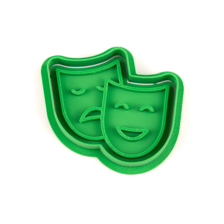 Divadelní masky | dvoudílné vykrajovátko