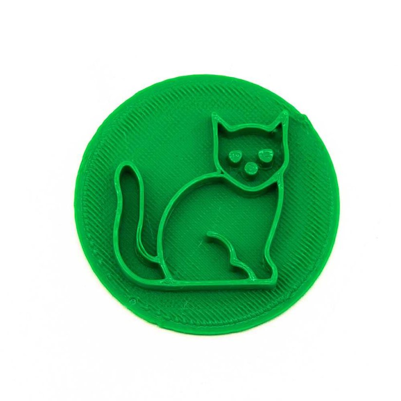 Kísértet macska | bélyeg keksz - Méret: 4 cm