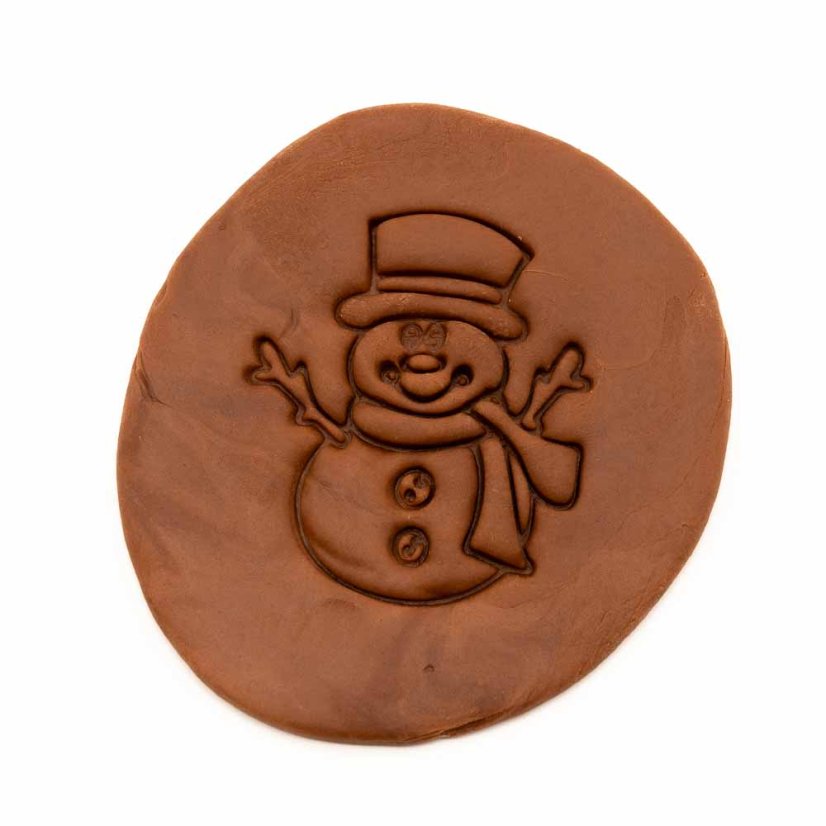 Sněhulák s kloboukem | dvoudílné vykrajovátko