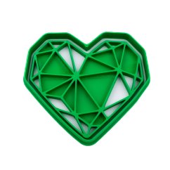 Diamantové srdce | dvoudílné vykrajovátko