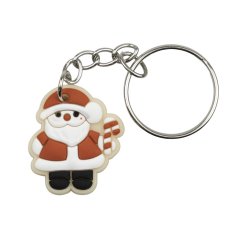 Santa 1 vánoční klíčenka gumová 35 mm