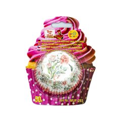 Bílá růže | papírové košíčky na muffiny a cupcakes | 50 ks