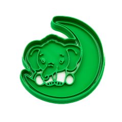 Slůně s měsícem | dvoudílné vykrajovátko