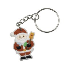 Santa 8 vánoční klíčenka gumová 35 mm