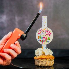 Dortová fontána všechno nejlepší bílá doba hoření 45s délka 12 cm