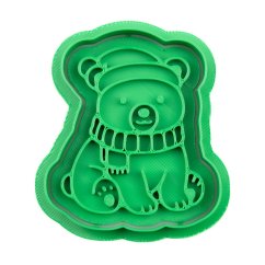 Medvěd se šálou 2 | dvoudílné vykrajovátko