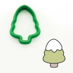 Stromek se sněhem | mini vykrajovátko