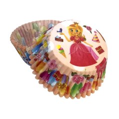 Princezny | papírové košíčky na muffiny a cupcakes | 50 ks
