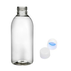 Plastová lahvička čirá s bílým uzávěrem Tera 250 ml