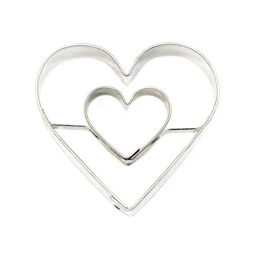 Srdíčko + srdíčko | vykrajovátko se středem