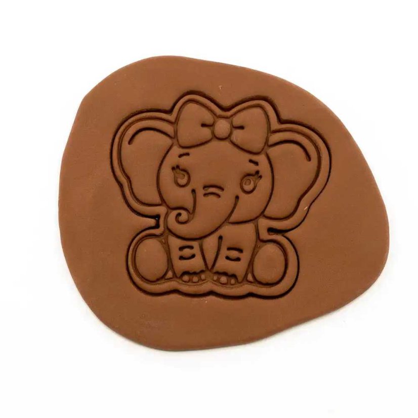 Slůně s mašlí | dvoudílné vykrajovátko