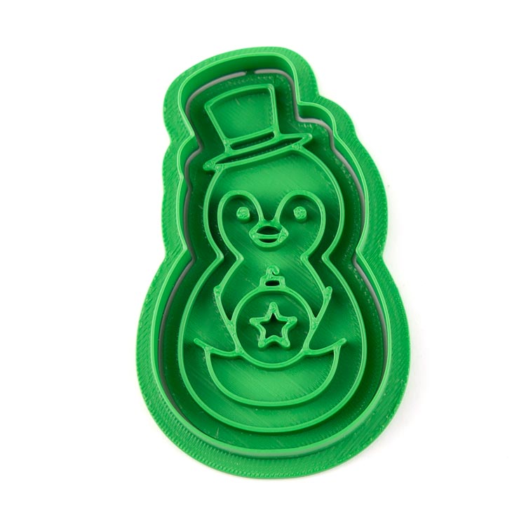 Tučňák s ozdobou | dvoudílné vykrajovátko