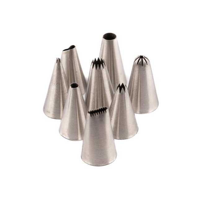 Cukrářské zdobicí trysky – 8 ks v sadě