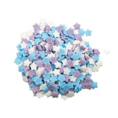 Vánoční cukrové zdobení Vločky modro-bílé (100 g)