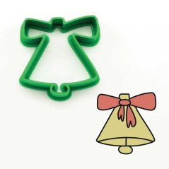 Zvonek s mašlí - advent | mini vykrajovátko