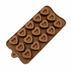 Srdíčka | forma na čokoládu