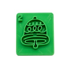 Zvoneček s číslem 2 | razítko pro adventní kalendář