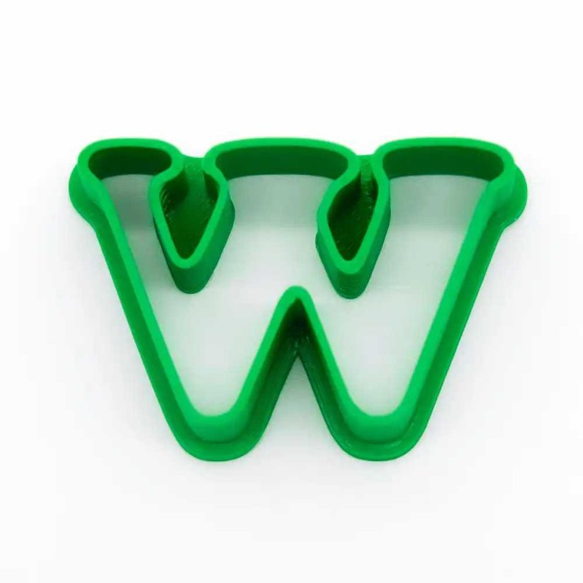 W betű - alap | alakú kiszúró forma - Méret: 5 cm