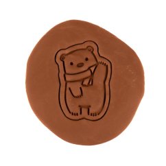 Medvěd se šálou | dvoudílné vykrajovátko