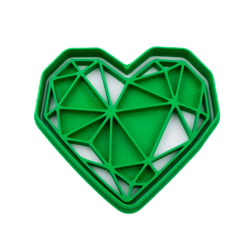 Diamantové srdce | dvoudílné vykrajovátko