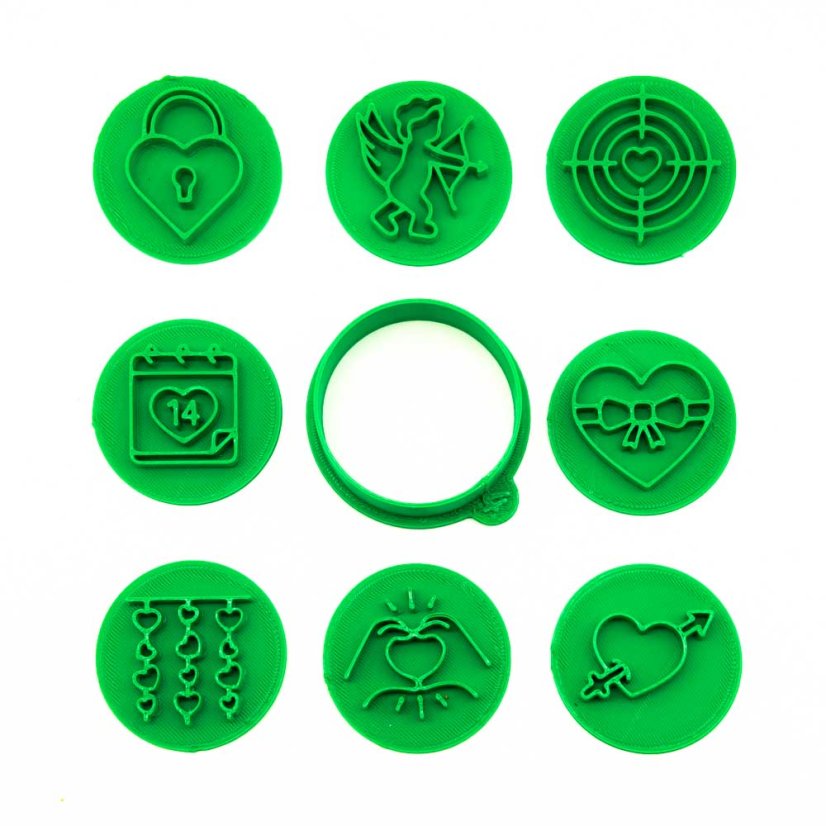 Valentýn 2 | sada razítek - Velikost: 4 cm