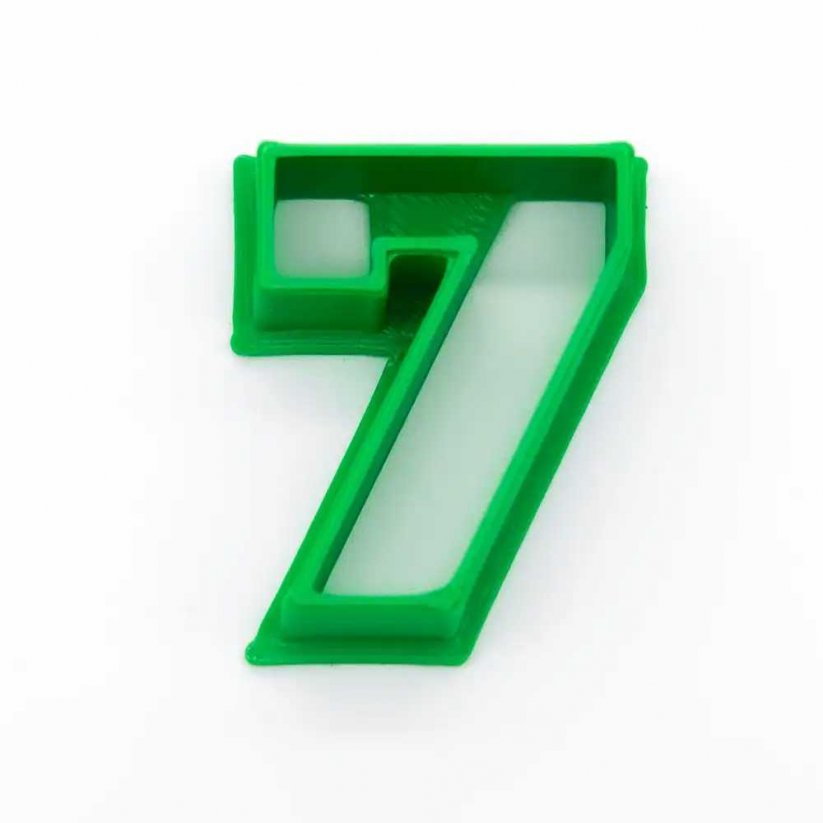 7. számjegy – alap | alakú kiszúró forma - Méret: 7 cm
