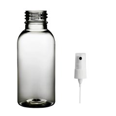 Plastová lahvička čirá s kosmetickým rozprašovačem Tera 100 ml