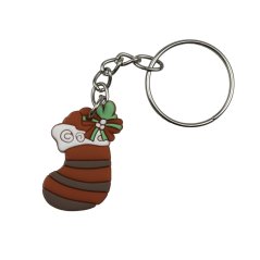 Ponožka vánoční klíčenka gumová 35 mm