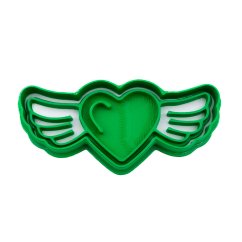 Srdce s křídly | dvoudílné vykrajovátko