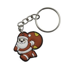 Santa 3 vánoční klíčenka gumová 35 mm