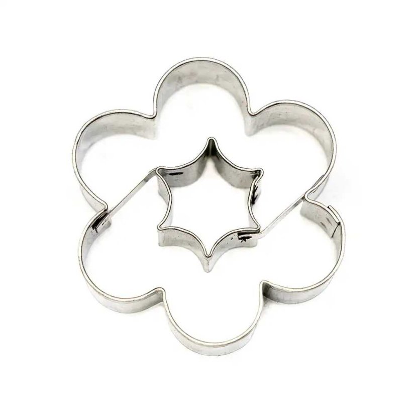 Kytička + dutá hvězdička | vykrajovátko se středem