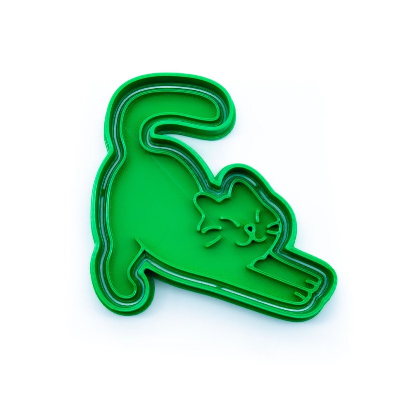 Protahující se kočka | dvoudílné vykrajovátko