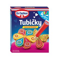 Dr. Oetker Tubičky na zdobení barevné 4 ks (4x19 g)