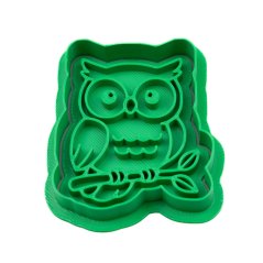 Sova na větvi | dvoudílné vykrajovátko