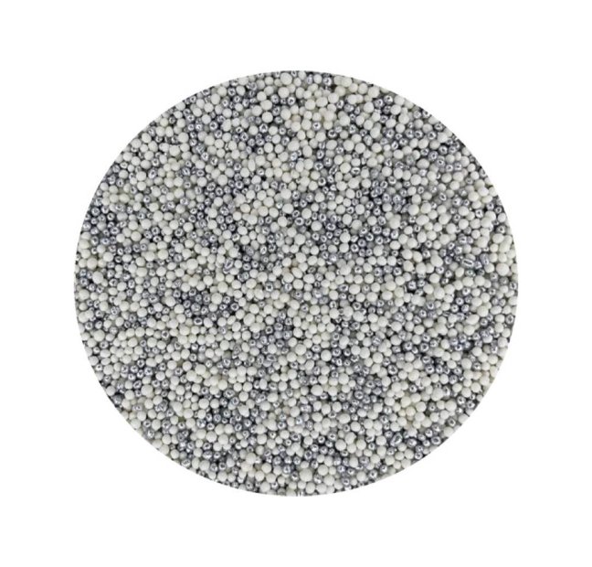 Cukrový máček bílý a stříbrný (50 g) Cukrový máček bílý a stříbrný (50 g)