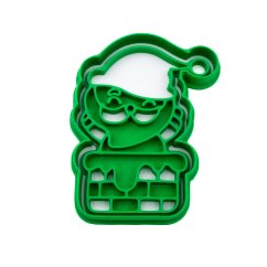 Santa v komínu | dvoudílné vykrajovátko