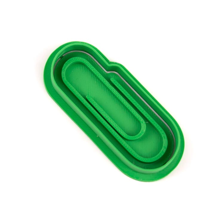 Kancelářská sponka | dvoudílné vykrajovátko