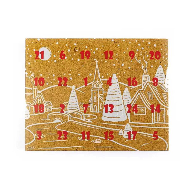 Adventní kalendář "Přírodní " 28x22x2cm