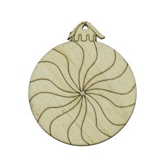 Ozdoba 12 vánoční dřevěná omalovánka 65x75 mm