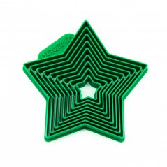Csillag | 9 Sütikiszúró | méret: 2-10 cm | sütikiszúró formák