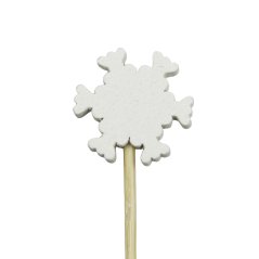 Vločka 3 vánoční dekorační zápich 12 cm