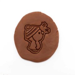 Tučňák s vločkami | dvoudílné vykrajovátko