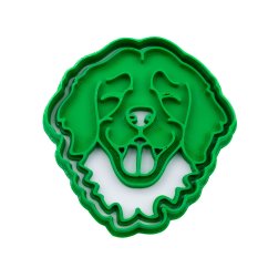 Zlatý retrívr - hlava | dvoudílné vykrajovátko