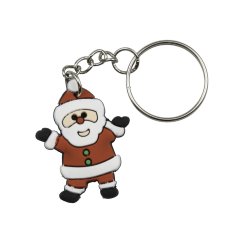 Santa 7 vánoční klíčenka gumová 35 mm